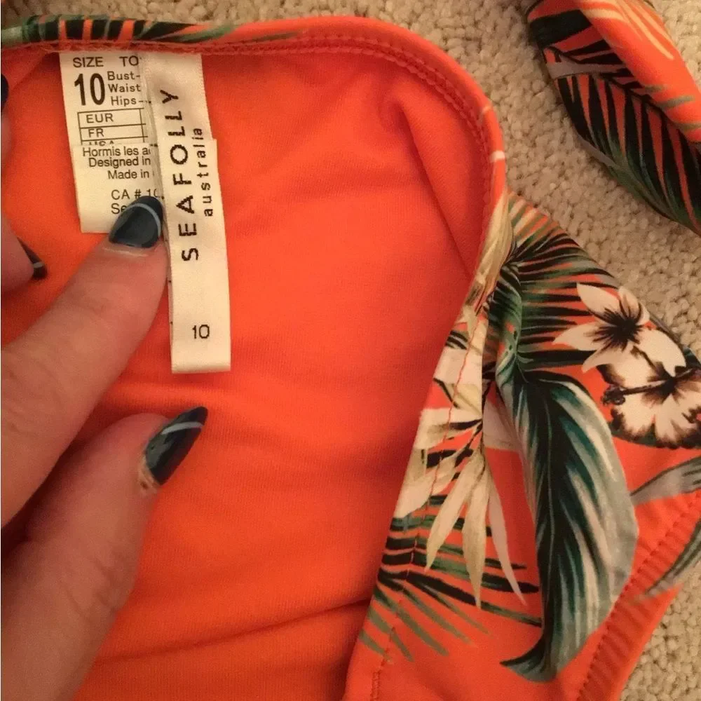 Seafolly Ocean Alley Bikini Set in Tangelo